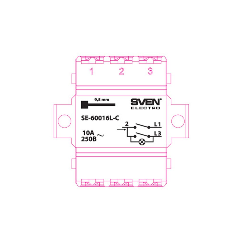 Вимикач Sven SE-60016L-C cream (7100042)