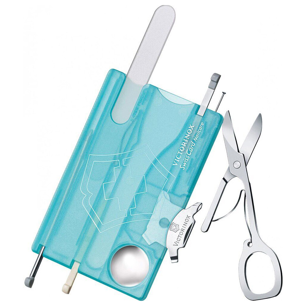 Мультитул Victorinox SwissCard NailCare Transparent Blue (0.7240.T21)