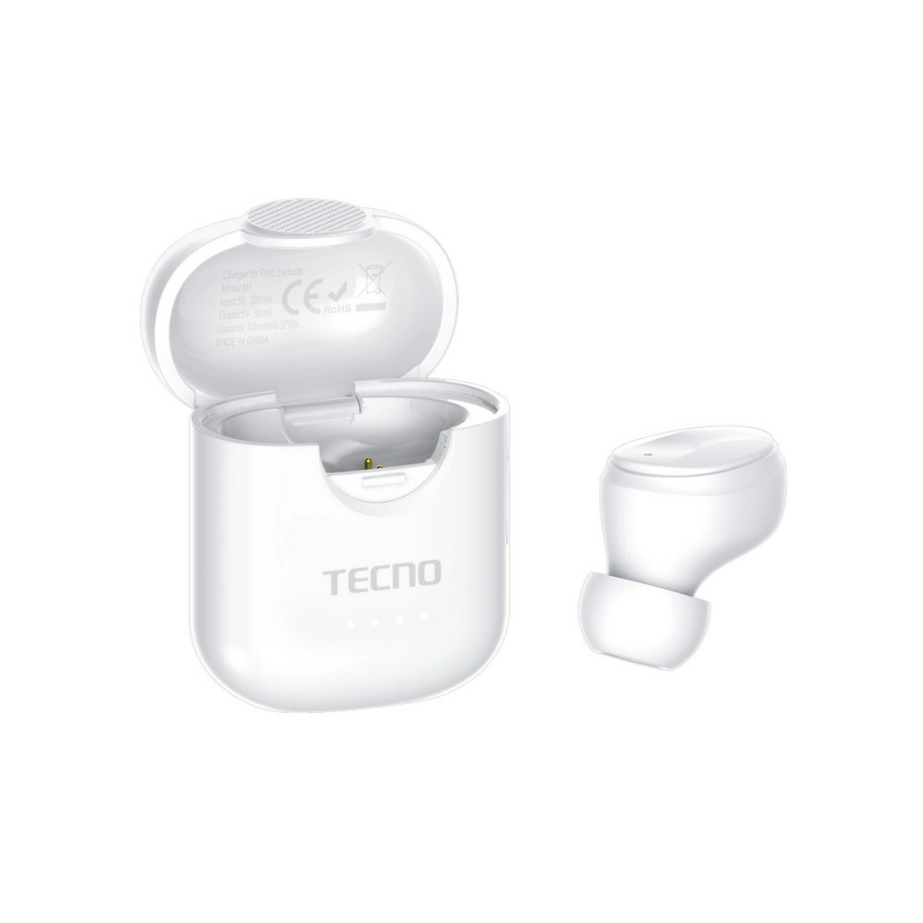 Навушники Tecno Minipods M1 Mono White (4895180759475) Навушники Tecno Minipods M1 Mono White (4895180759475)
