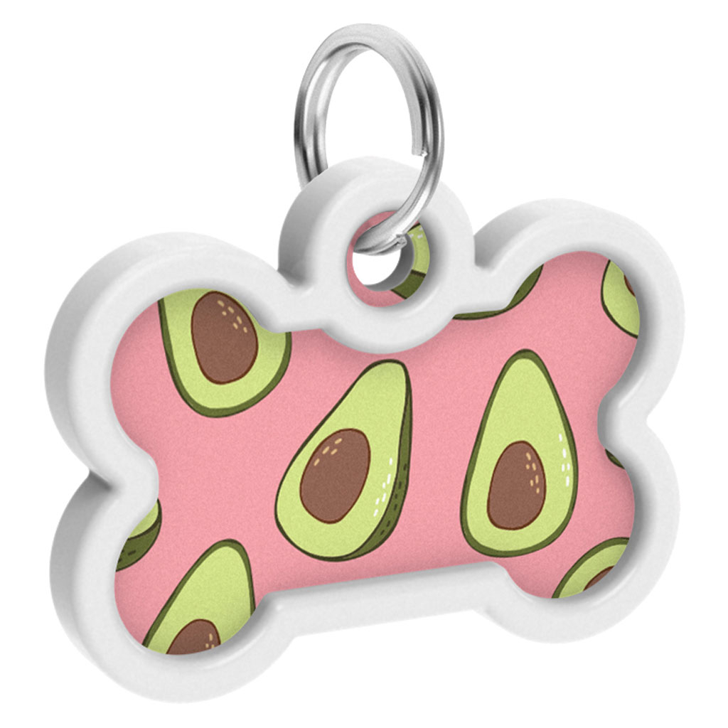 Адресник для тварин WAUDOG Smart ID з QR паспортом "Авокадо 2", кістка 40х28 мм (0640-0211)