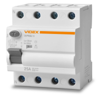 Differential relay (RCD) Videx RESIST AC 4p 30mA 10kA 25A (VF-RS10-DR4AC25)