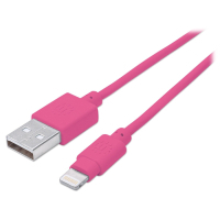 Дата кабель iPhone 5/6/Ipad 4, 0.15m pink Manhattan Intracom (394420)