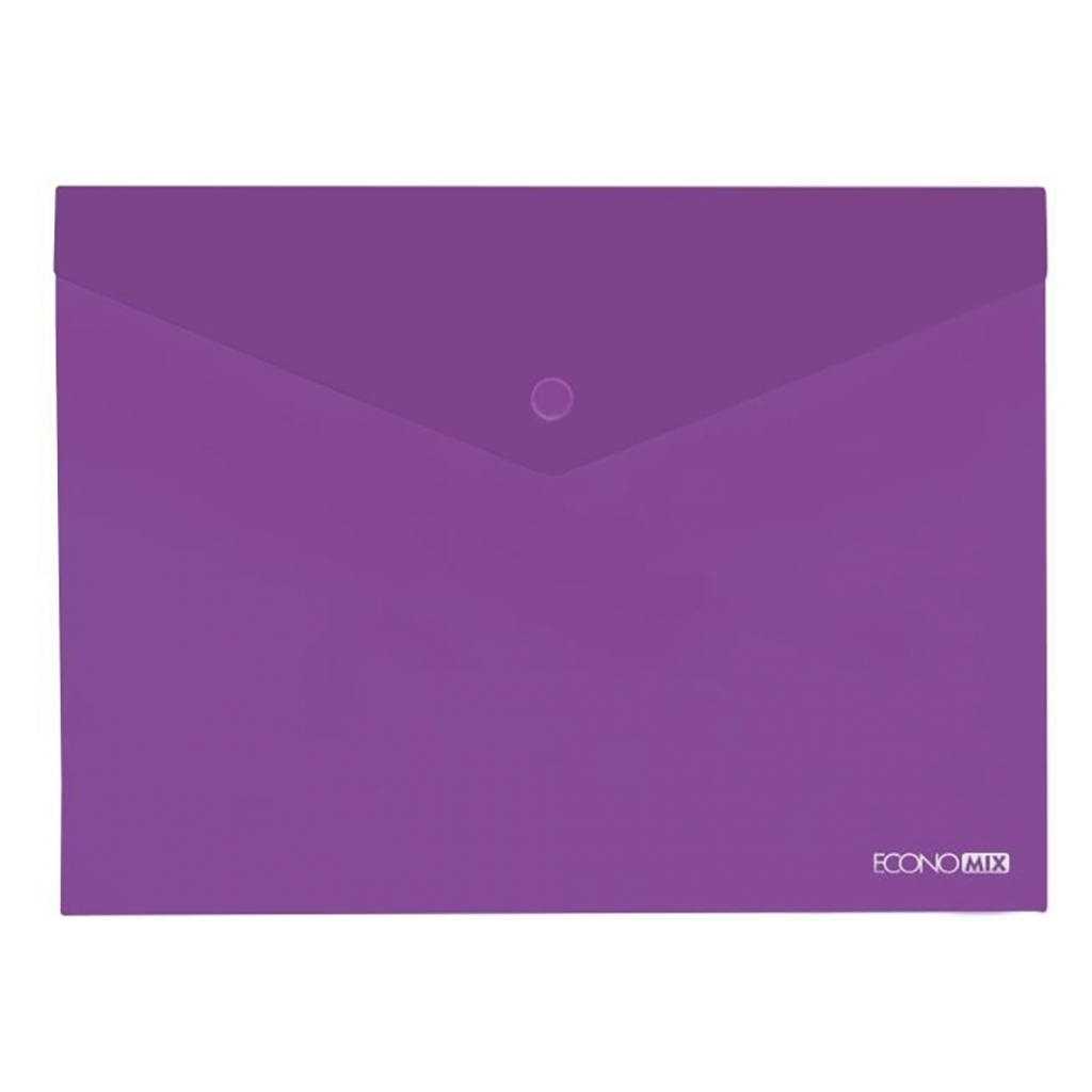 Папка - конверт Economix В5 180 мкм прозора, фактура "глянець", фіолетова (E31302-12)