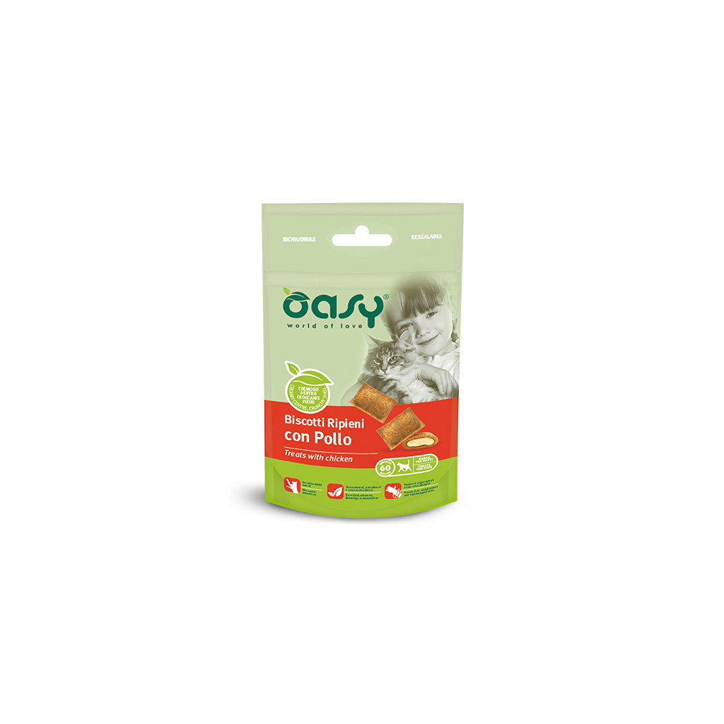 Ласощі для котів OASY TREATS з куркою 60 г (8053017343167)