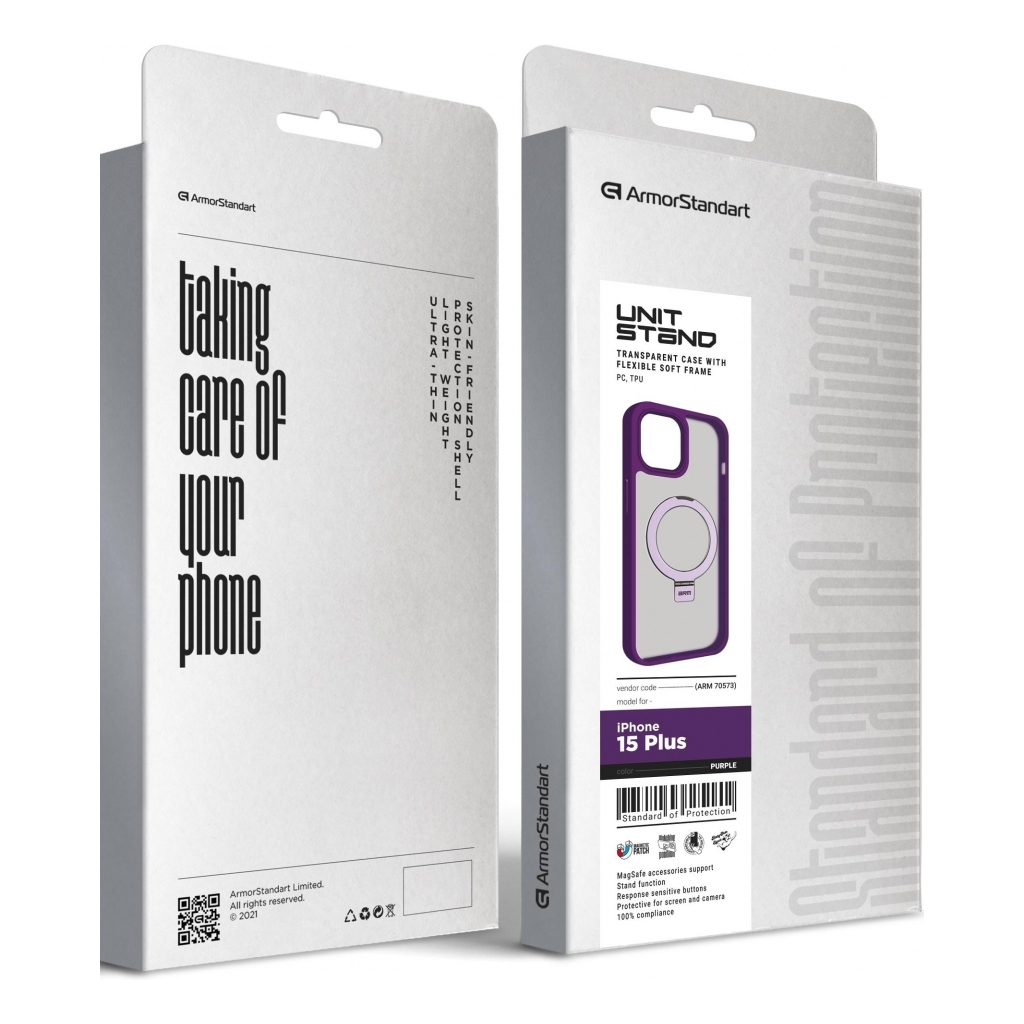 Чохол до мобільного телефона Armorstandart Unit Stand Apple iPhone 15 Plus Purple (ARM70573) Чохол до мобільного телефона Armorstandart Unit Stand Apple iPhone 15 Plus Purple (ARM70573)