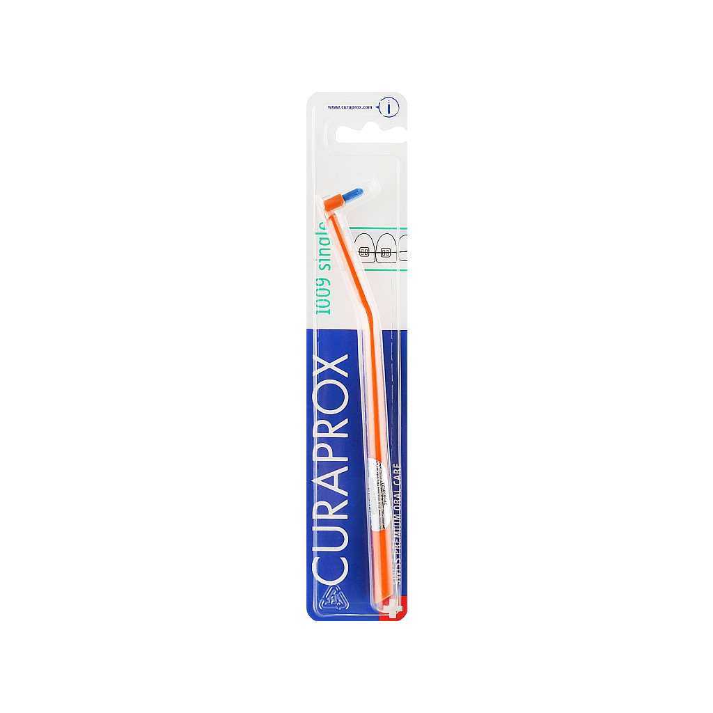 Зубна щітка Curaprox CS 1009 Single & Sulcular 9 мм Монопучкова Помаранчева (CS 1009-03)