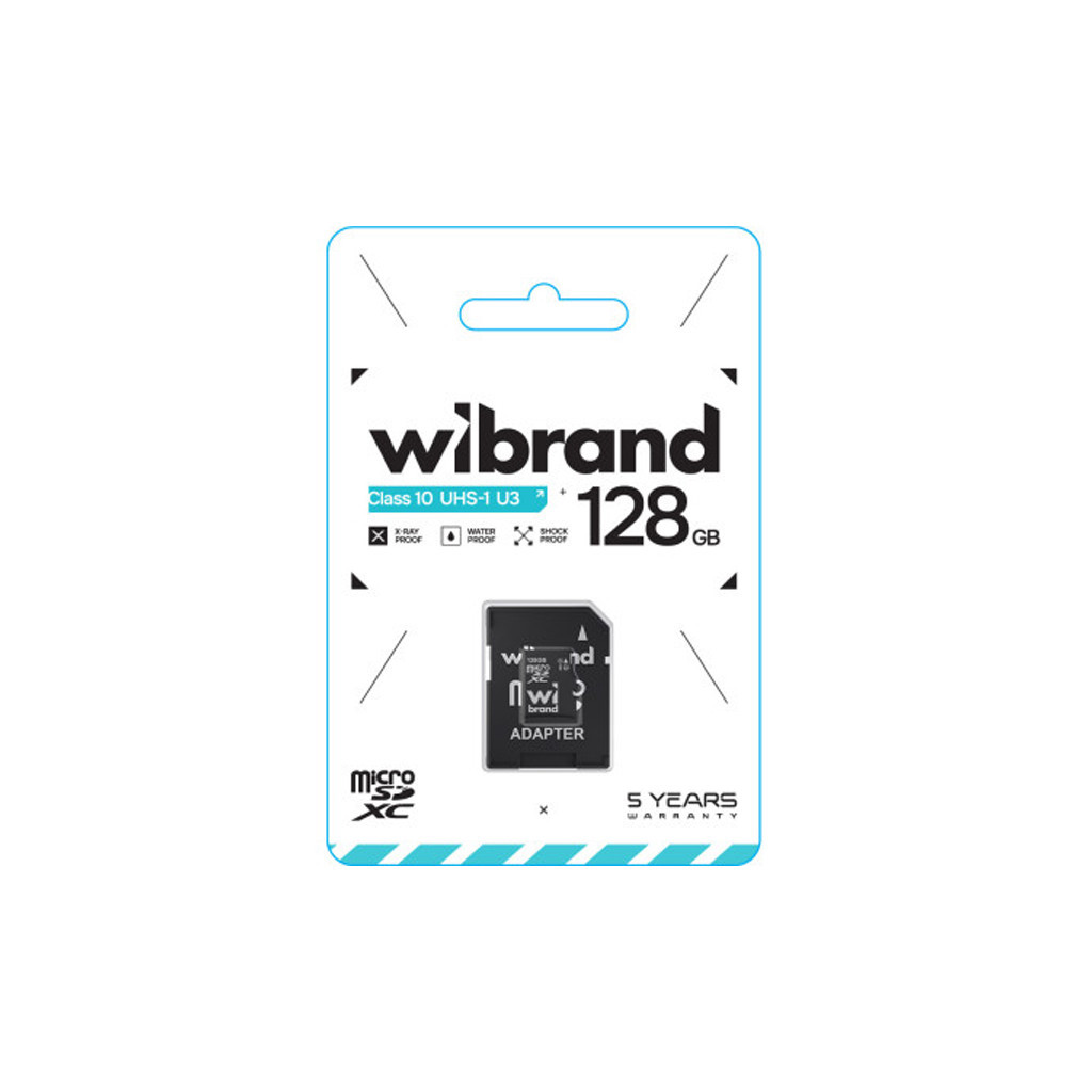 Карта пам'яті Wibrand 128GB mictoSD class 10 UHS-I U3 (WICDHU3/128GB-A)