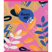 Notebook Yes A5 Flowers Art Kraft 18 sheets cell (765080)