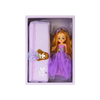 Cool For School pencil case Set with a doll Purple (CF6861-purple)