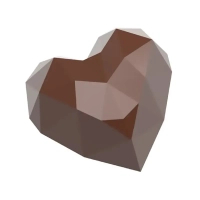 Form for chocolate Chocolate World "Diamond heart" 34x33x20 mm 21 pcs/13 g (0245 CF)