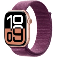 Смарт-годинник Apple Watch Series 10 GPS 46mm Rose Gold Aluminium Case with Plum Sport Loop (MWWV3QH/A)