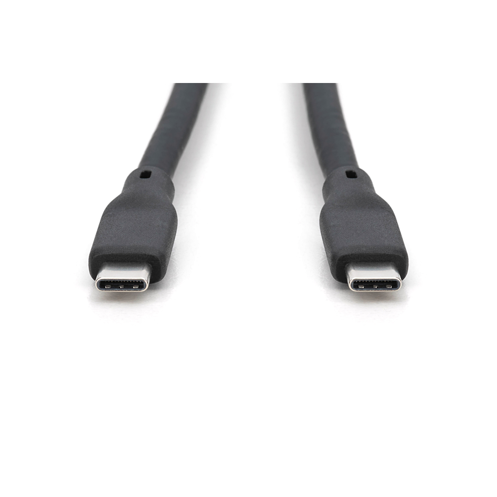 Дата кабель USB-C to USB-C 1.0m USB 4.0 Gen3 40G 240W 8K silicone black Digitus (AK-300344-010-S)