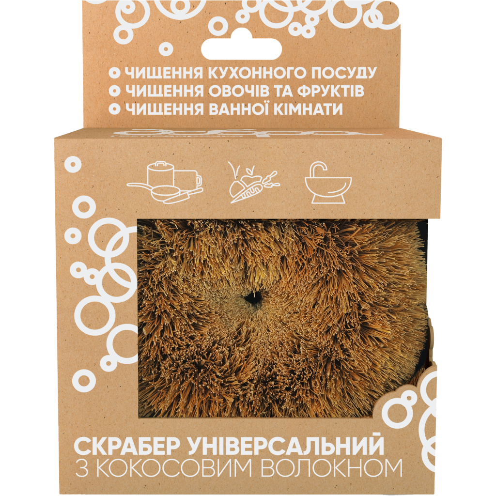 Скребок Добра Господарочка Універсальний З кокосовим волокном 1 шт. (4820086523523)