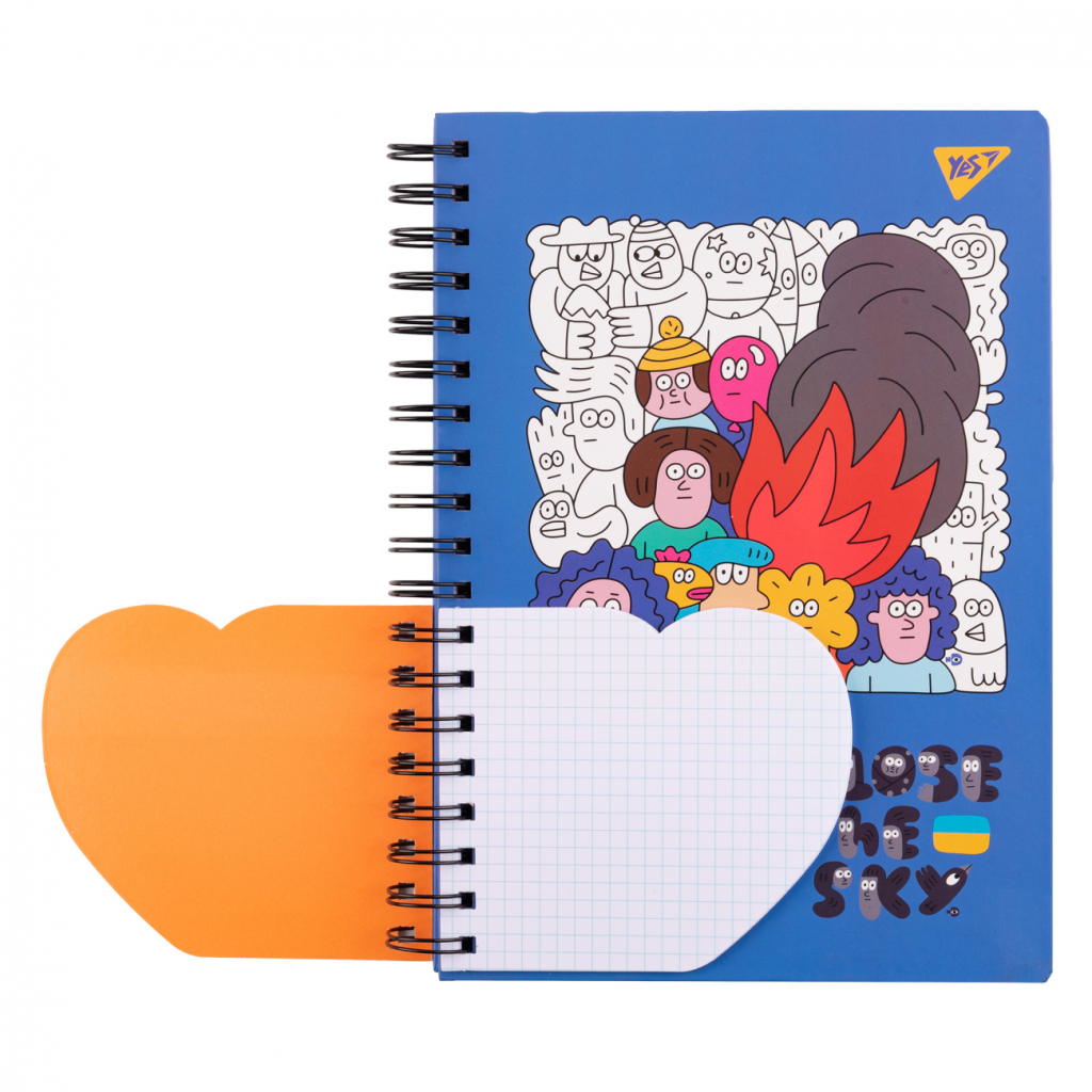 Блокнот Yes 2 в 1 В5 В7 80 арк 20 арк подвійна спіраль Stand with Ukraine клітинка (151781) Блокнот Yes 2 в 1 В5 В7 80 арк 20 арк подвійна спіраль Stand with Ukraine клітинка (151781)