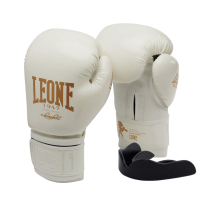 Leone Boxing Gloves GN059W White/Gold 12oz (GN059W_White_12oz)