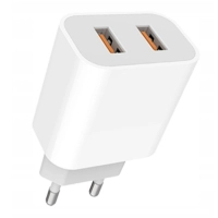 Зарядний пристрій Denmen 2xUSB 2.4A white (DM-DC05-WH)