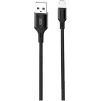 Дата кабель USB 2.0 AM to Micro 5P 1.0m braided NB143 black XO (6920680870660)
