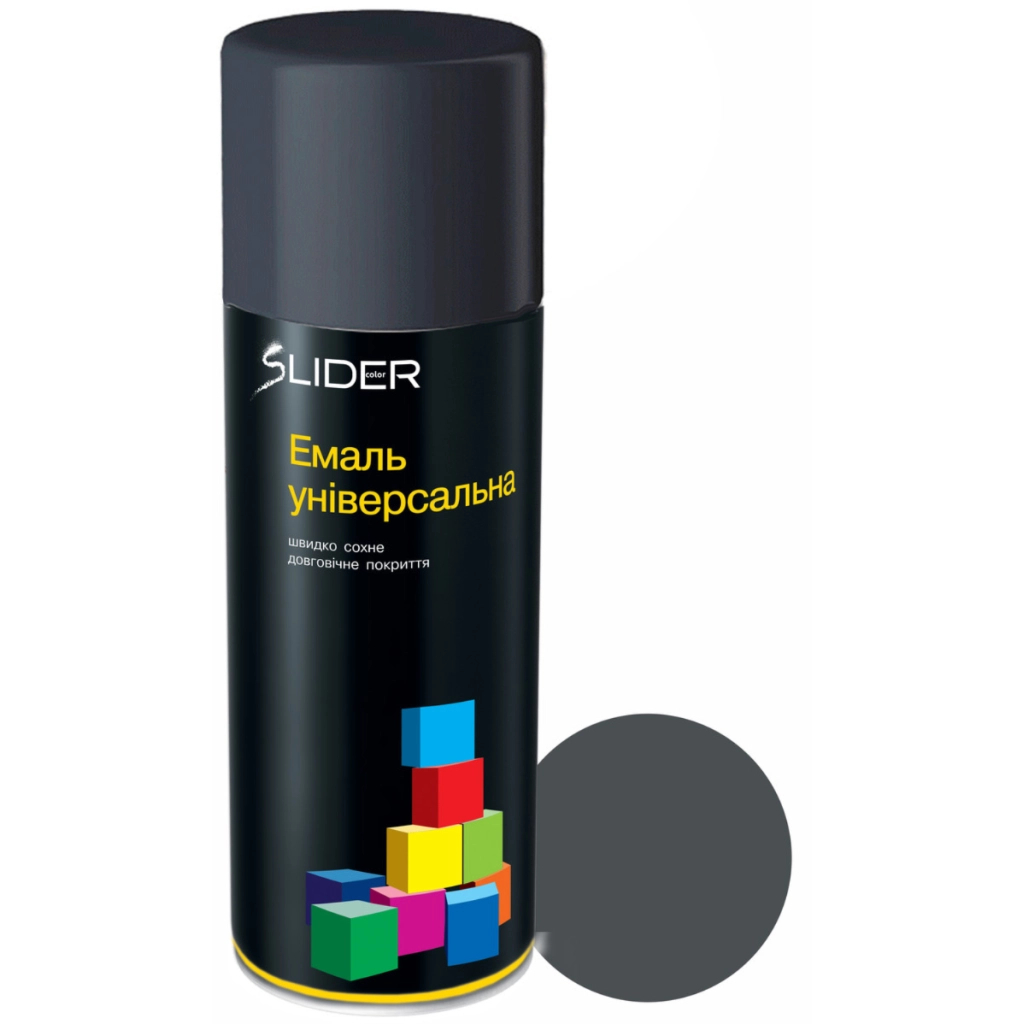 Аерозольна фарба для автомобіля SLIDER 7016 сірий антрацит, 400мл (000023344) Аерозольна фарба для автомобіля SLIDER 7016 сірий антрацит, 400мл (000023344)