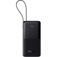 Батарея універсальна Baseus Bipow 2 Digital Display 10000mAh 20W with Built-in USB-C Cable Black (P10077101113-00)