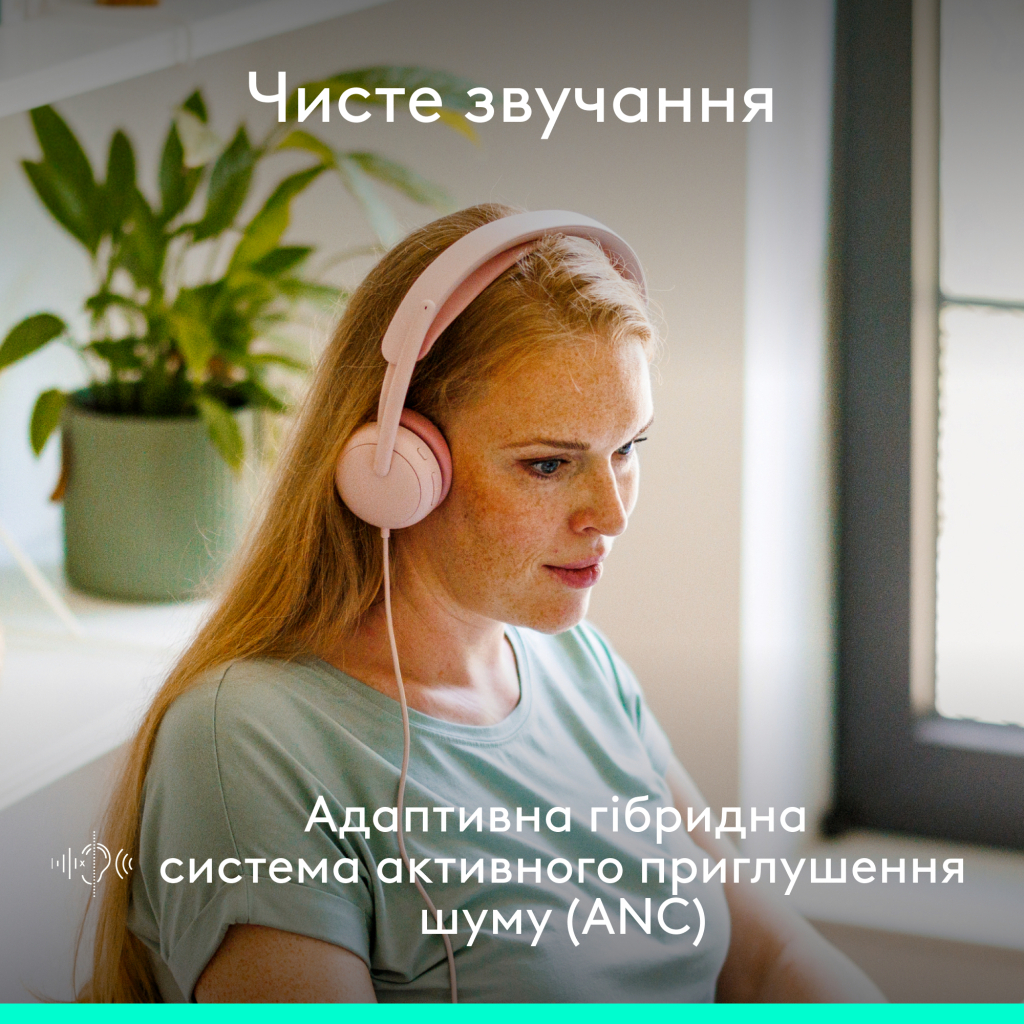 Навушники Logitech Zone Wired 2 USB Rose (981-001620) Навушники Logitech Zone Wired 2 USB Rose (981-001620)