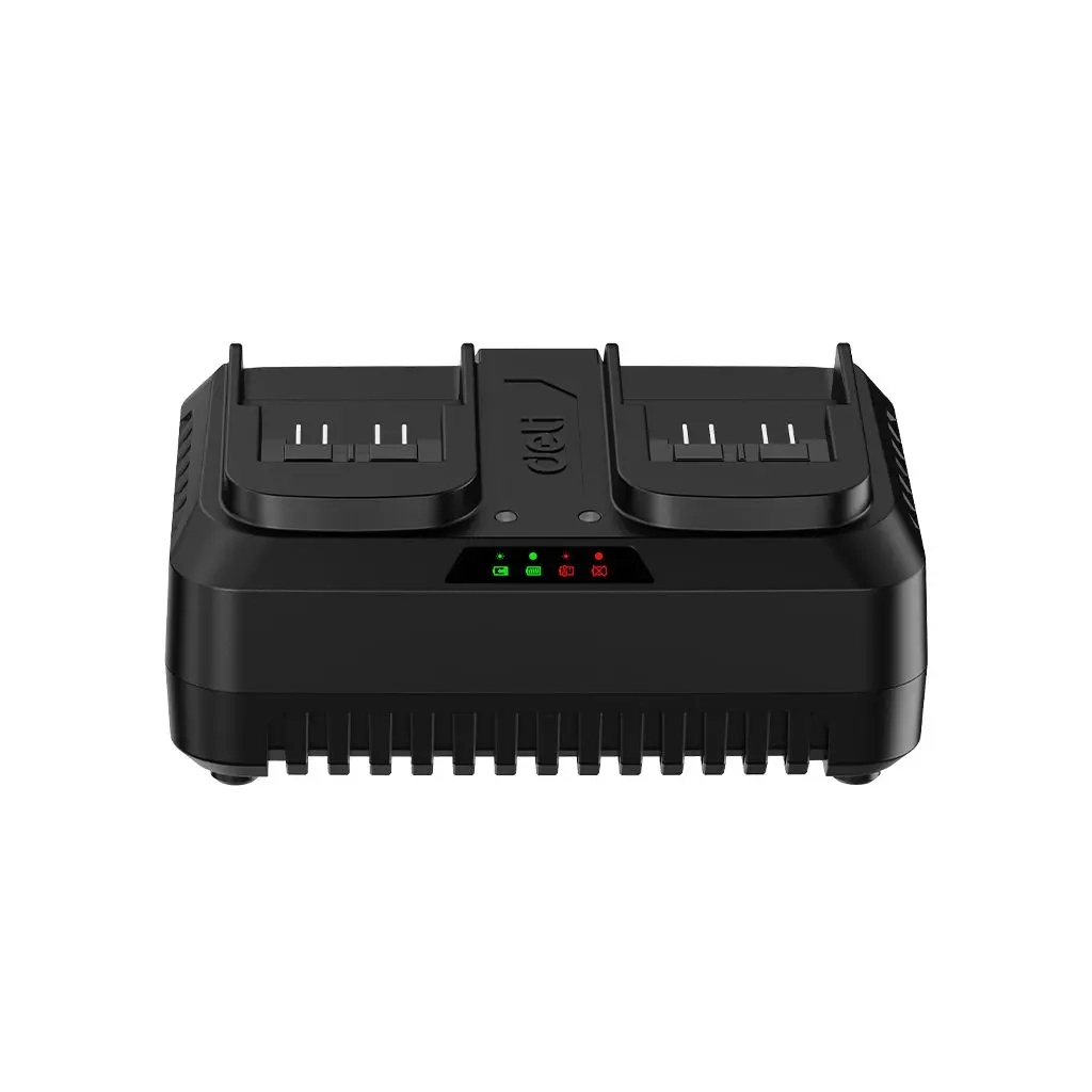 Зарядний пристрій для акумуляторів інструменту Deli на 2 акумулятори 20В, 4A (EDE-CD20D4)