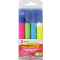 A set of Optima text markers 1-4.5 mm, 4 colors in a pencil case (O15828)