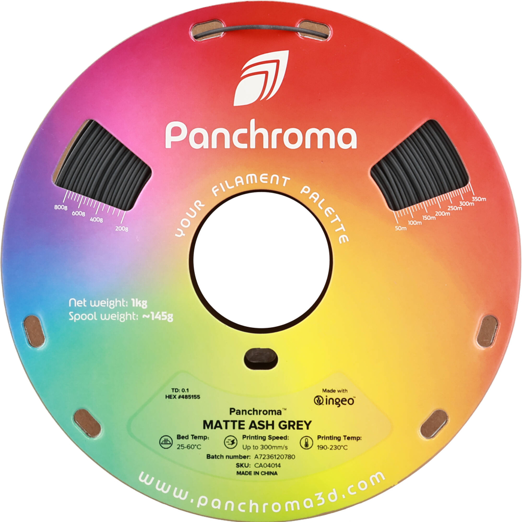 Пластик для 3D-принтера Polymaker PLA PANCHROMA MATTE 1,75mm 1kg ASH GREY (CA04014)