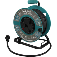 Konner&Sohnen network extension cord on a reel 25 m, 4 sockets (KSCR-25M) (KSCR-25M)