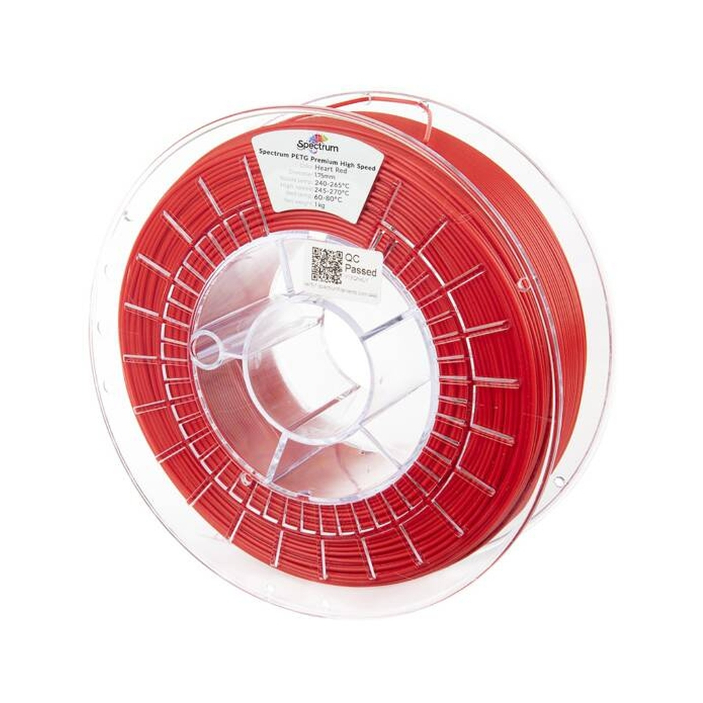 Пластик для 3D-принтера Spectrum PETG Premium HS 1.75mm 1kg Red, Heart (81544)