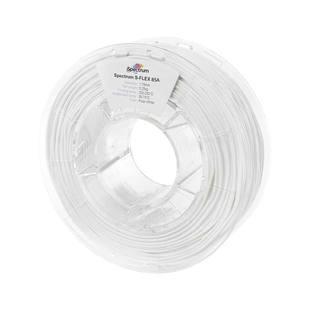 Пластик для 3D-принтера Spectrum S-Flex 85A 1.75mm 0.25kg White, Polar RAL 9003 (80571)