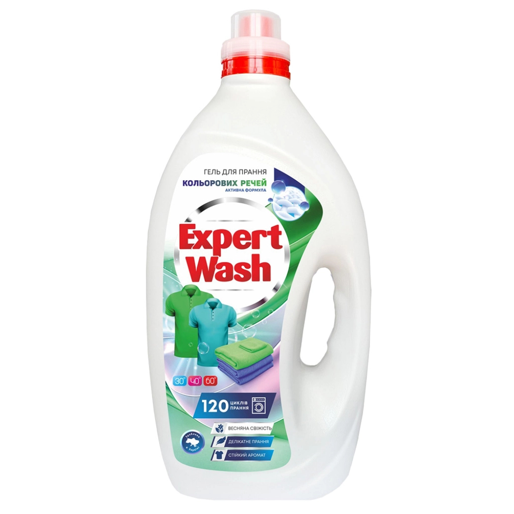 Гель для прання Expert Wash Для кольорових речей Весняна свіжість 6 л (4820197122158)