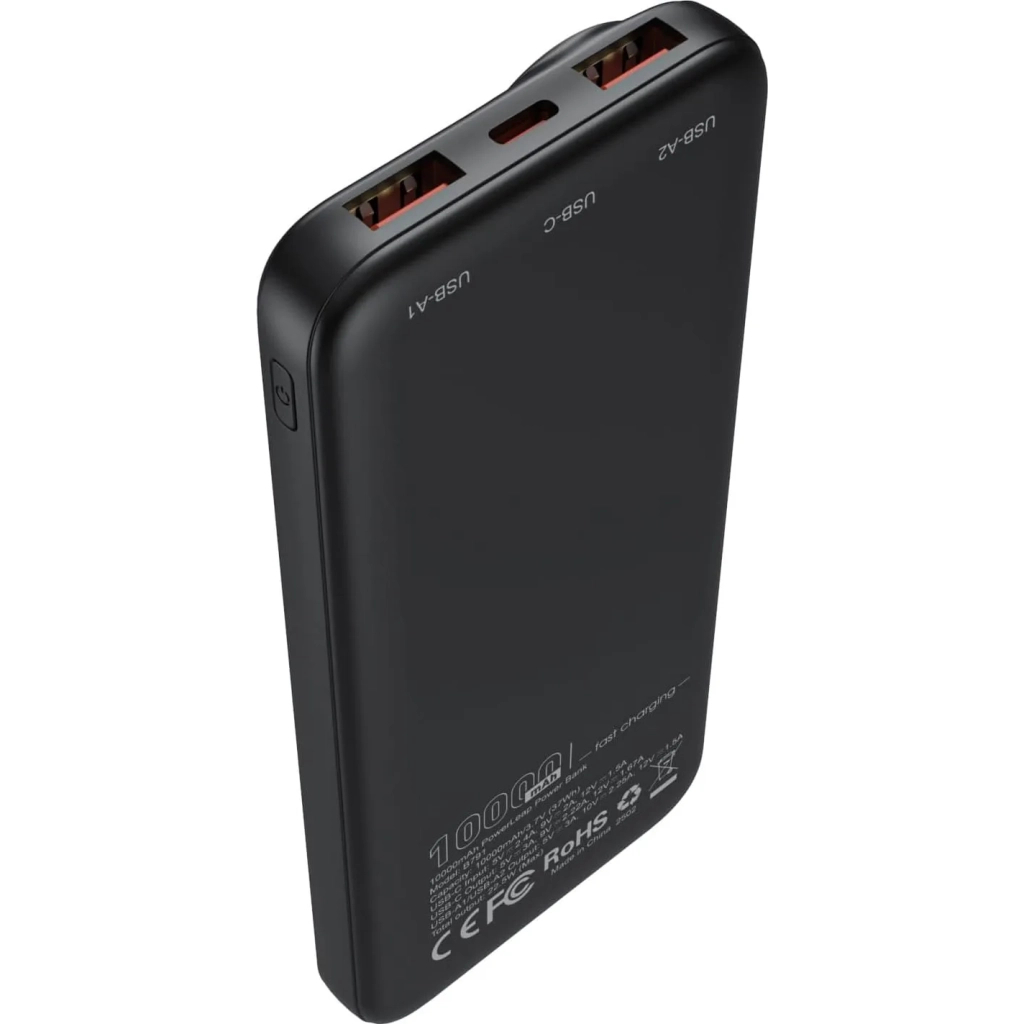 Повербанк Choetech 10000mAh, 22.5W, PD, QC/3.0, Black (M15-B791-ACBK-NG)