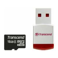 Карта пам'яті Transcend 16Gb microSDHC class 4 (TS16GUSDHC4-P3)