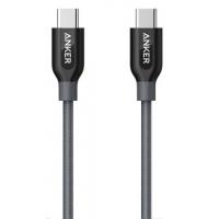 Дата кабель USB-C to USB-C 0.9m Powerline+ V3 Gray Anker (A8187HA1)