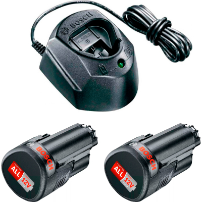 Набір акумулятор + зарядний пристрій Bosch PBA 2x12В, 1.5Аг і ЗП GAL 1210 CV (1.600.A01.L3E)