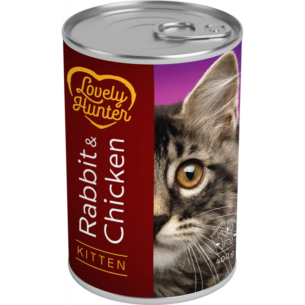 Консерви для котів Lovely Hunter Kitten Rabbit&Chicken 400 г (LHU45347) Консерви для котів Lovely Hunter Kitten Rabbit&Chicken 400 г (LHU45347)