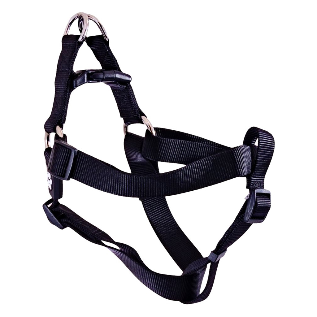 Шлея для собак GimDog Harlem X нейлон 2.5х65-99 см чорна (8009632059112)