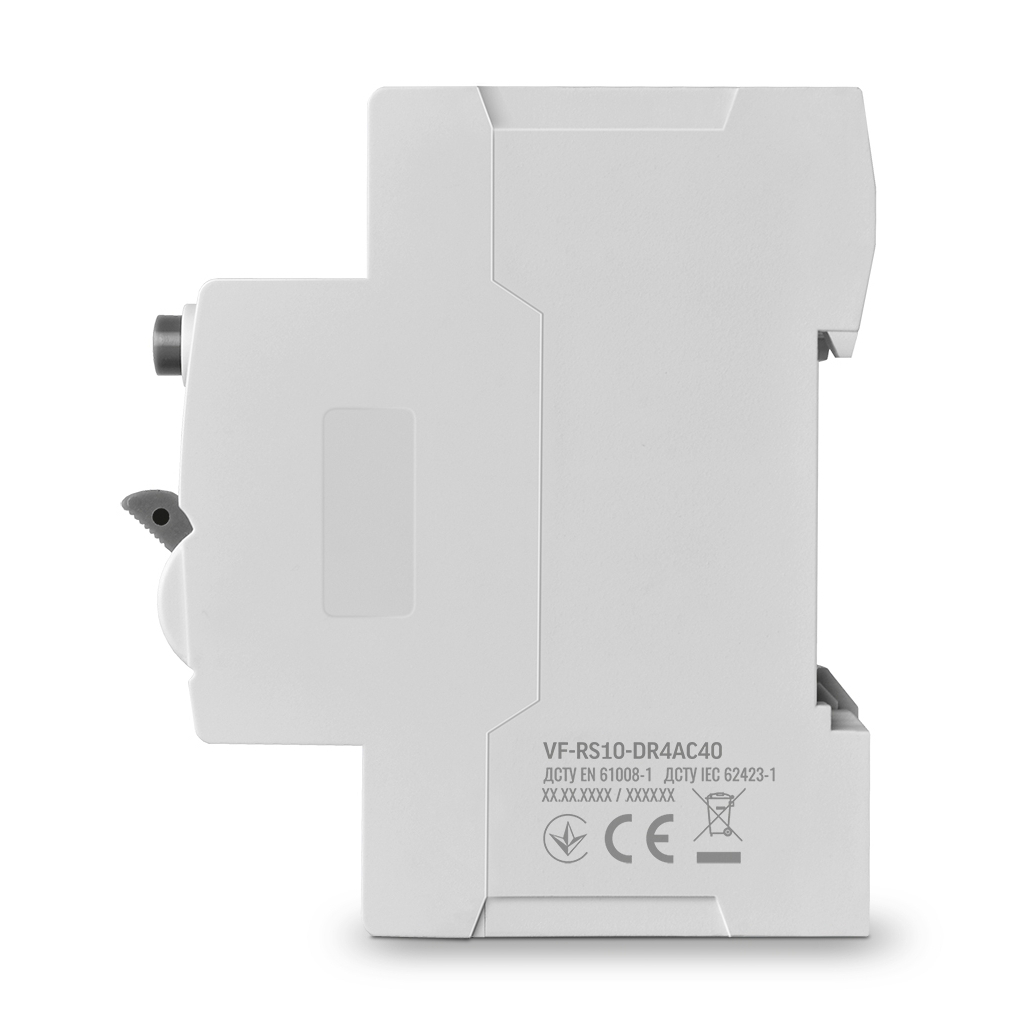 Диференційне реле (ПЗВ) Videx RESIST АС 4п 30мА 10кА 40А (VF-RS10-DR4AC40)