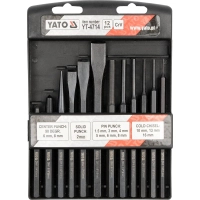 A set of tools Yato chisels and cores 12 pcs. (YT-4714)