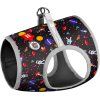 Шлея для собак WAUDOG Clothes з QR паспортом "NASA" S1 (2920)