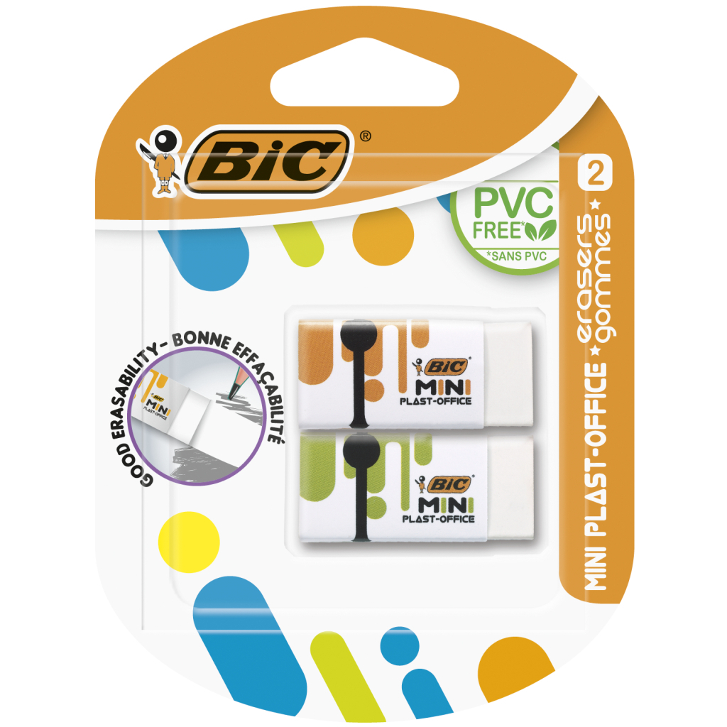 Гумка Bic Plast Office Mini, 2 шт в блістері (bc927858)