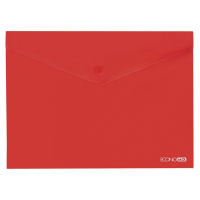 Folder - envelope Economix B5 180 μm transparent, texture "gloss", red (E31302-03)