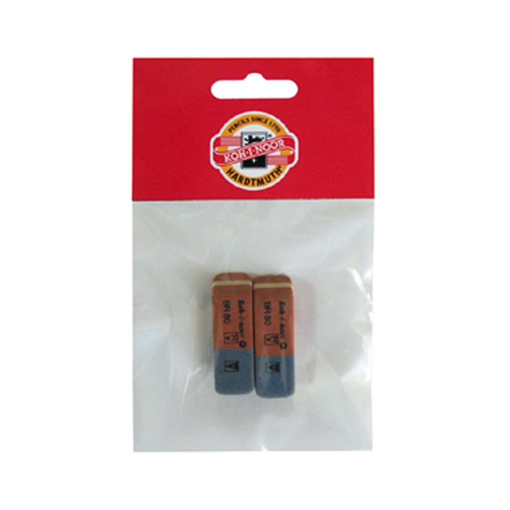 Гумка Koh-i-Noor комбінована BlueStar, 6521/80 (полібег 2 шт) (6521/80/2/P)
