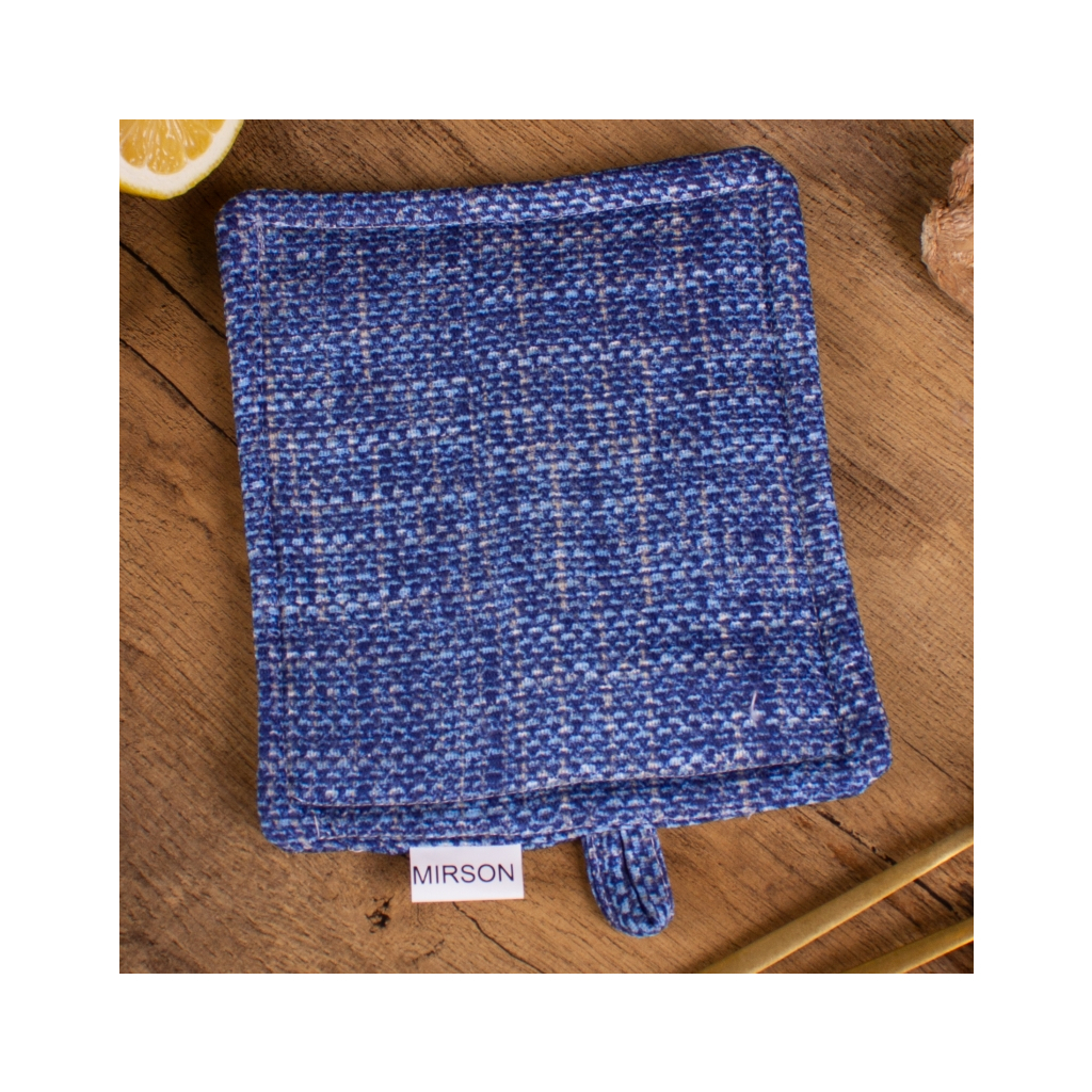 Кухонна прихватка MirSon рогожа/напівпанама №209 - Blue binding (2200006754138) Кухонна прихватка MirSon рогожа/напівпанама №209 - Blue binding (2200006754138)