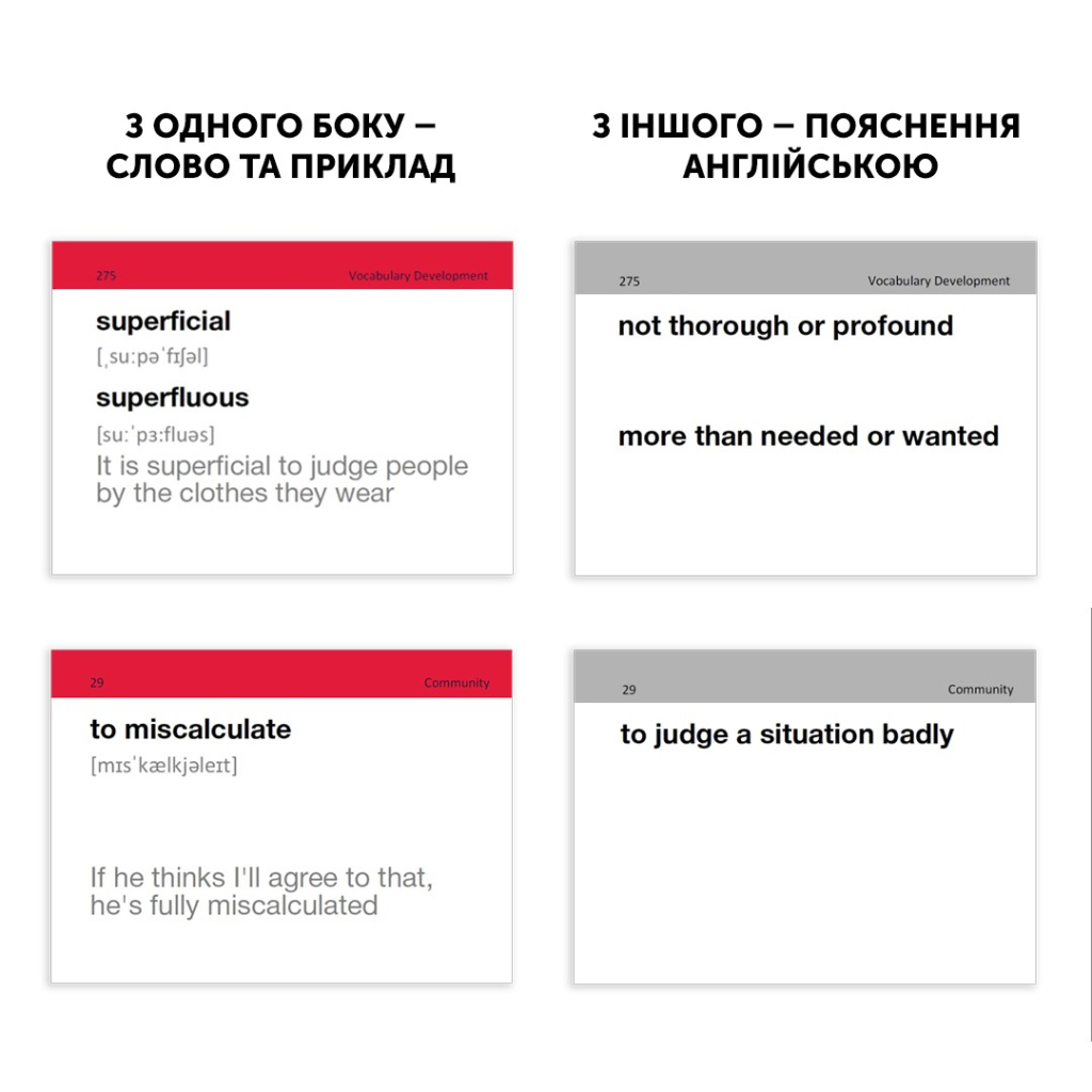 Навчальний набір English Student Картки для вивчення англійської мови IELTS English to English, англійська (591225943)