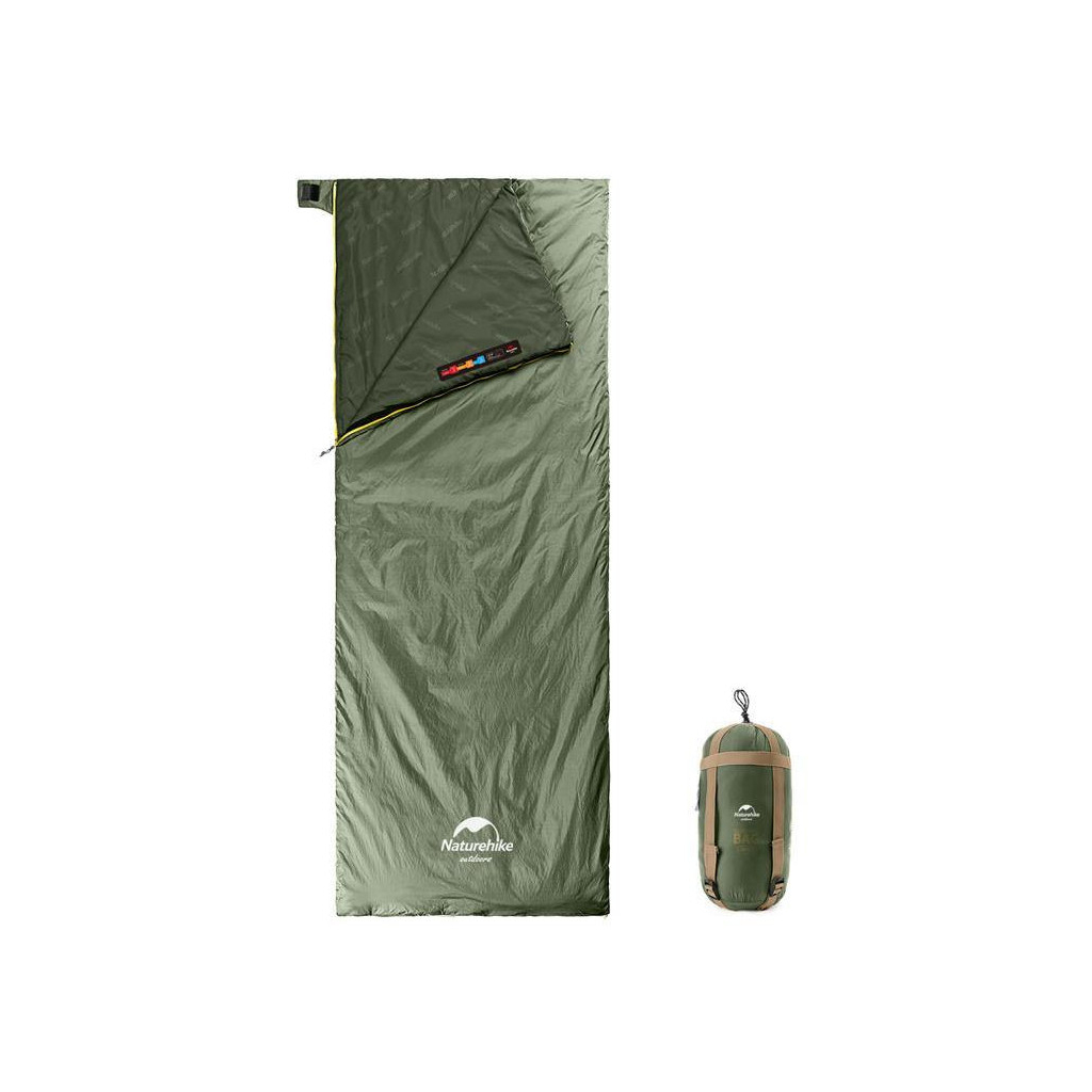 Спальний мішок Naturehike Summer надлегкий LW180 NH21MSD09 R (15C) XL Green (6927595777961-R)