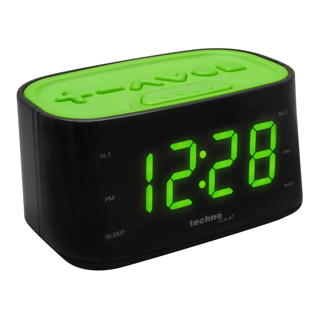 Настільний годинник Technoline WT465 з радіо Black/Green (WT465 grun) (DAS301825)