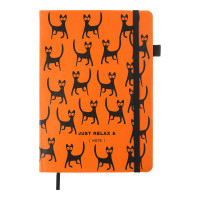 Notebook Buromax Relax A5 96 sheets, unlined orange (BM.295001-11)