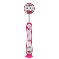 Chicco children's toothbrush with suction cup, 3-6 years pink (8058664174720) (12083.00)