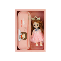 Cool For School pencil case Set with a doll Pink (CF6862-pink)